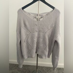 Ultra Flirt Light Gray Knit Sweater